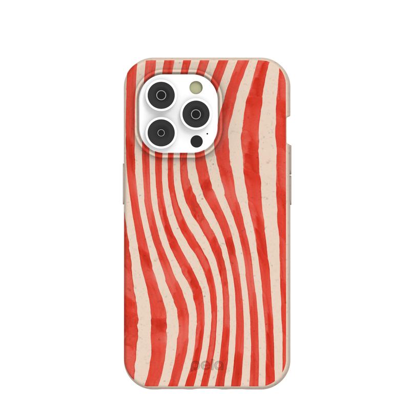 Seashell Big Top Stripes iPhone 14 Pro Case