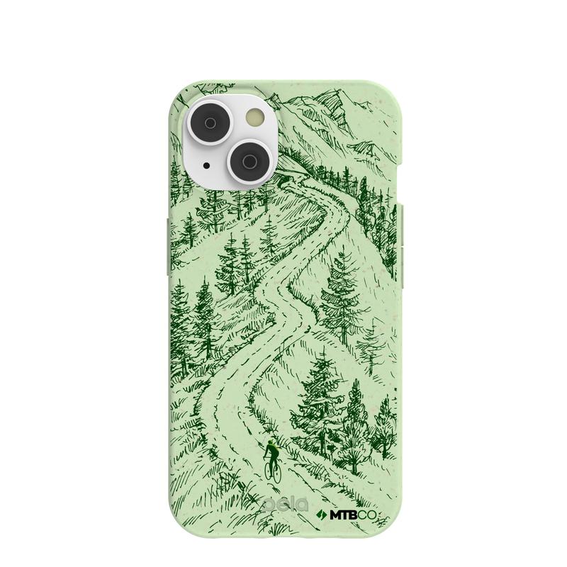 Sage Green Into the Mountains MTBCO iPhone 14 Case