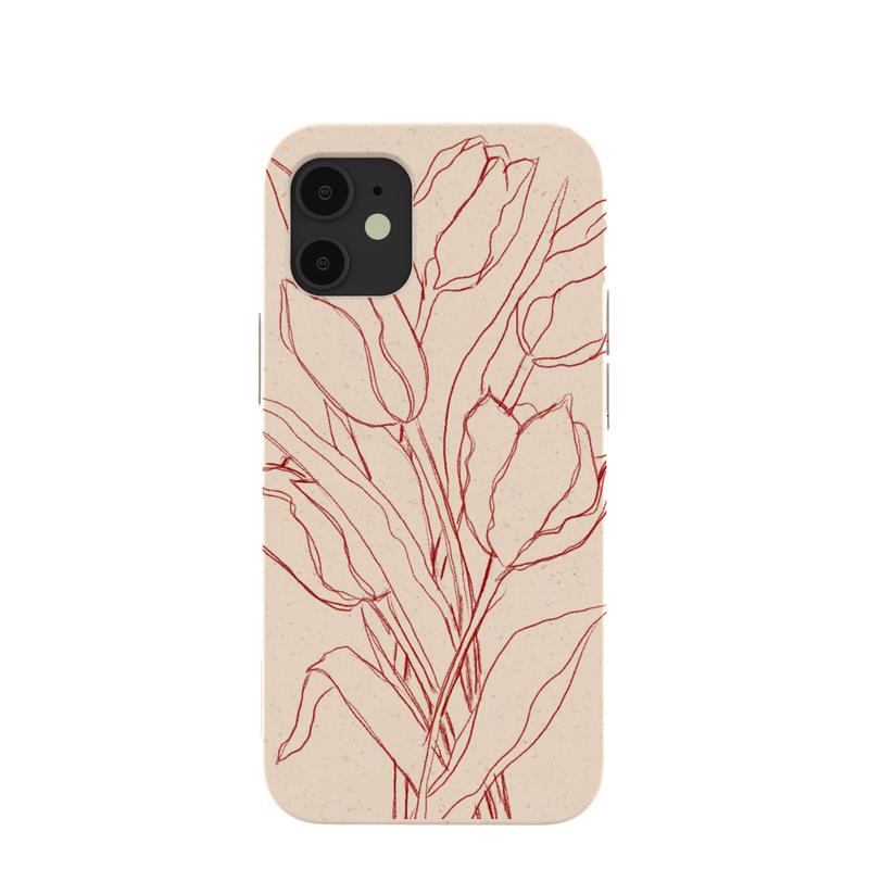 Seashell Tulip Bouquet iPhone 12 Mini Case