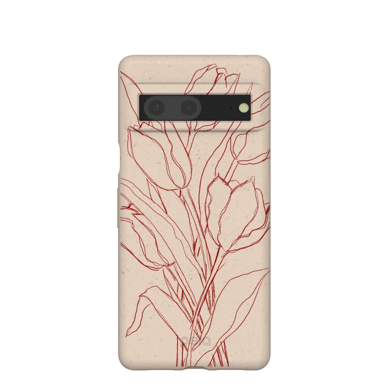 Seashell Tulip Bouquet Google Pixel 7 Case