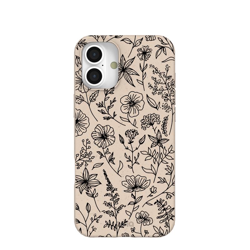 Seashell Wild Flower iPhone 16 Plus Case