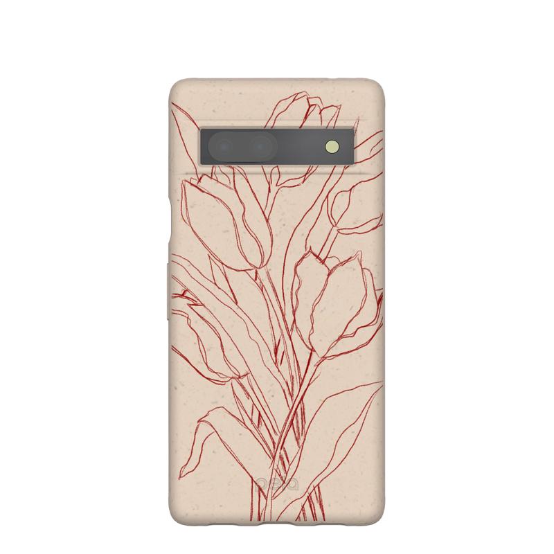 Seashell Tulip Bouquet Google Pixel 7a Case