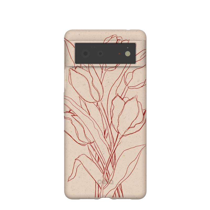 Seashell Tulip Bouquet Google Pixel 6 Case