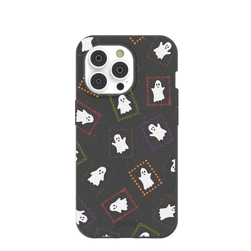Black Ghost Stamps iPhone 14 Pro Case
