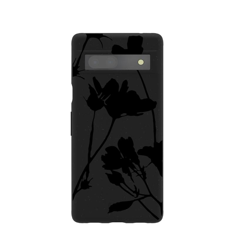 Black Shadow Petals Google Pixel 7a Case