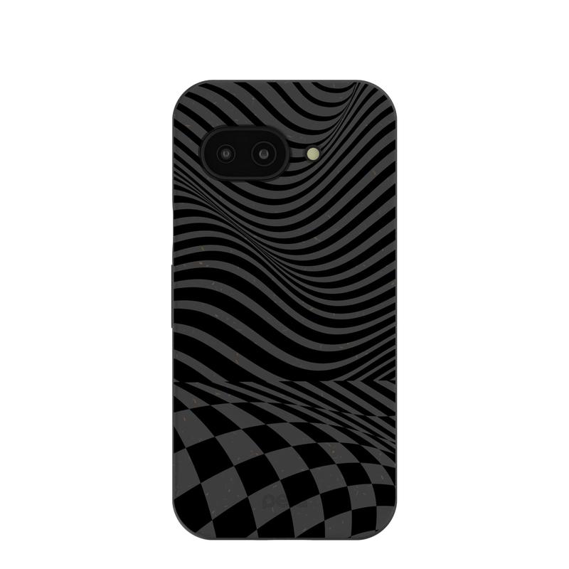 Black Melted Checkers Google Pixel 9a Case