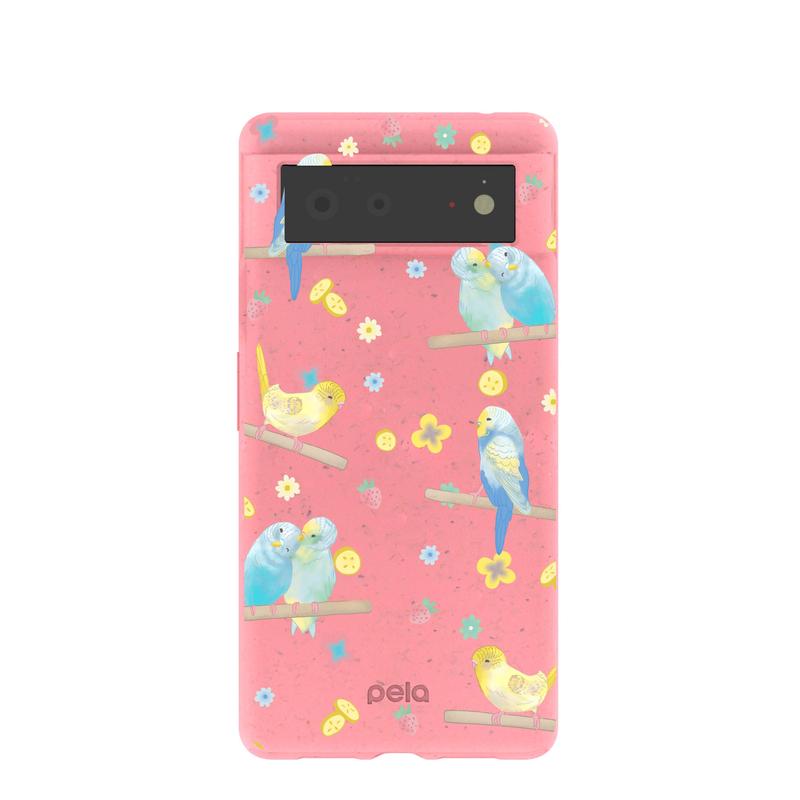 Bubblegum Pink Budgie Daydream Google Pixel 6 Case