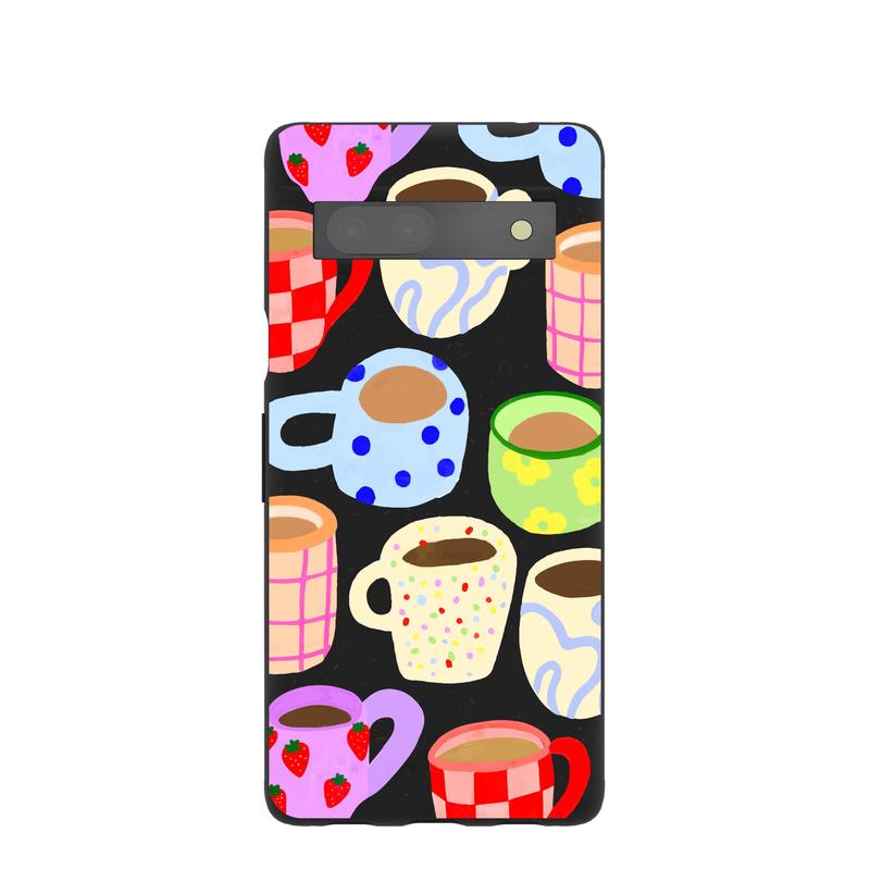 Black Cup of Joy Google Pixel 7a Case