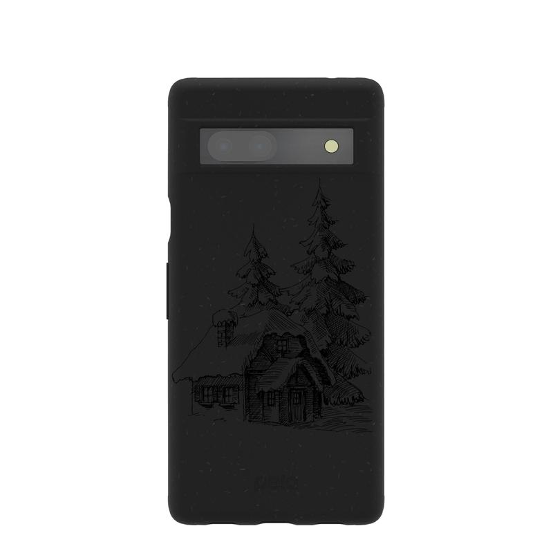 Black Lone Cabin Google Pixel 7a Case