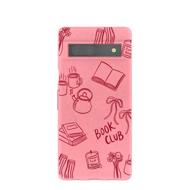 Bubblegum Pink Book Club Google Pixel 7a Case