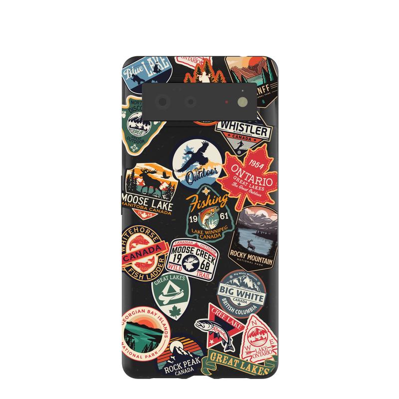 Black Canadian Stickers Google Pixel 6 Case