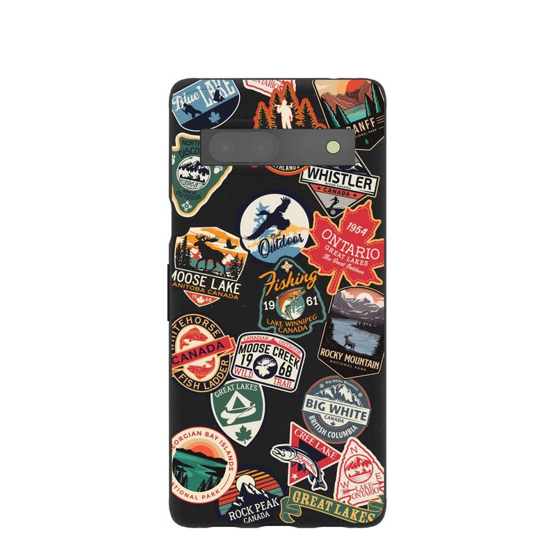 Black Canadian Stickers Google Pixel 7a Case